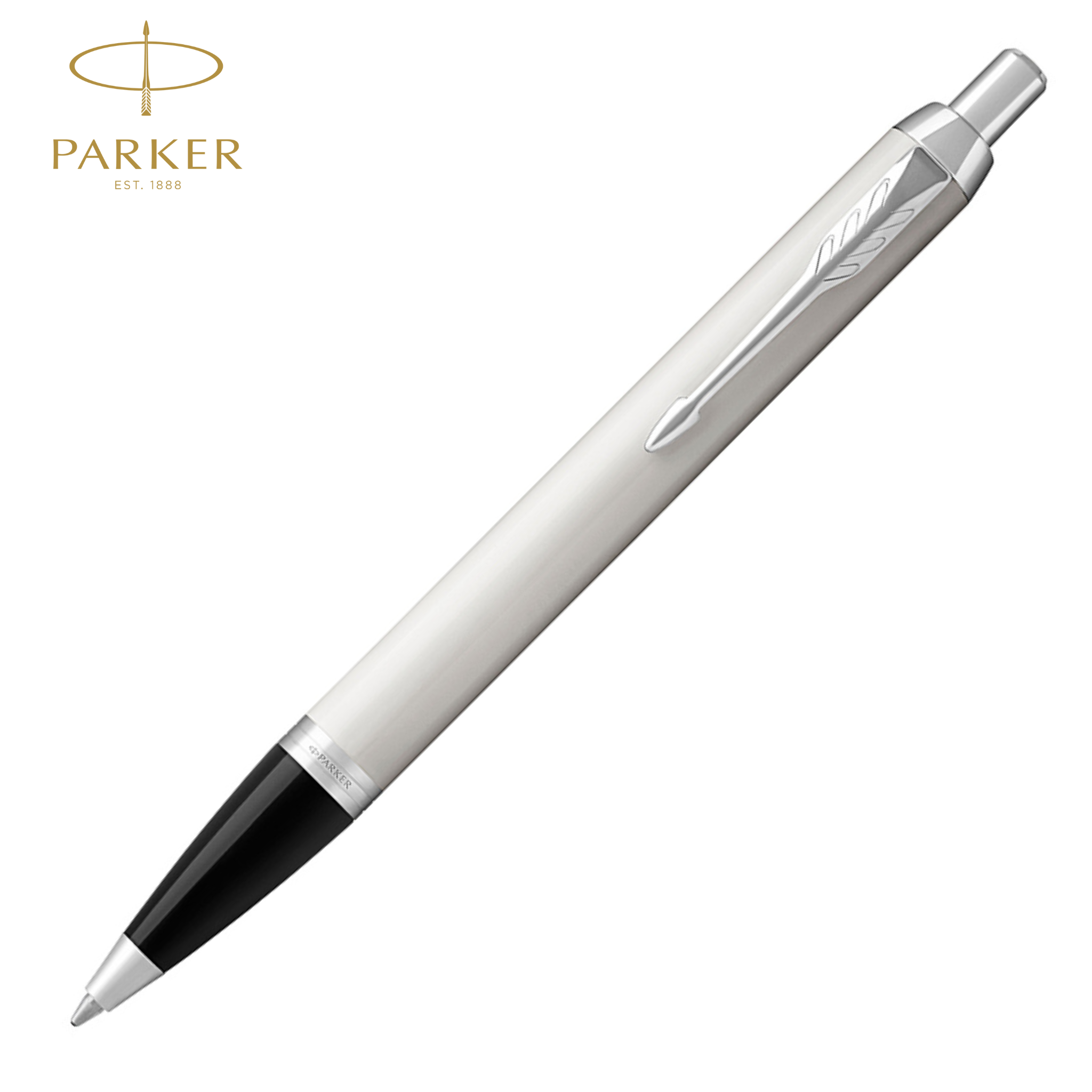 Parker IM White Lacquer Ballpoint Pen