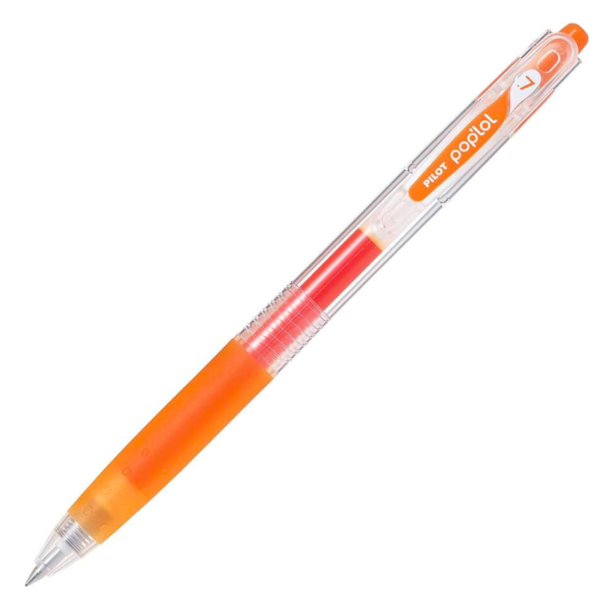 Pilot Poplol Gel Ink Rollerball Pen Neon Orange (12 Pcs Pack)