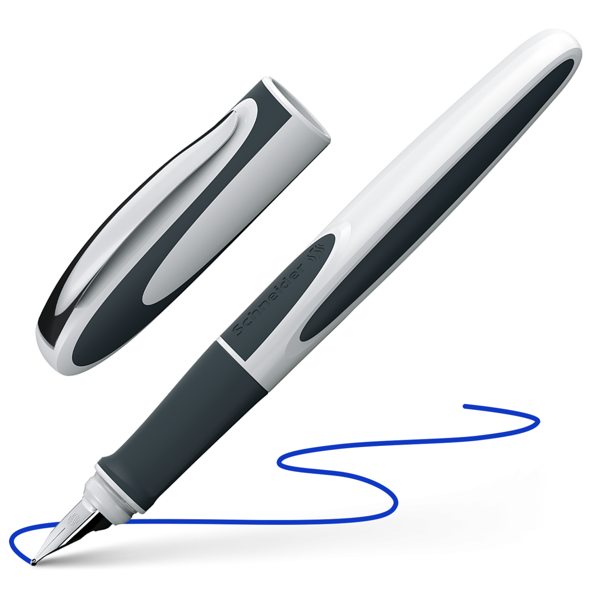 Schneider Ray Fountain Pen Dark Grey-White