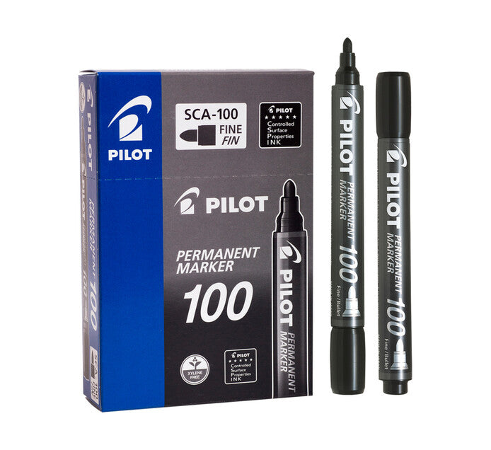 Pilot SCA-100 Permanent Marker Bullet Tip Black